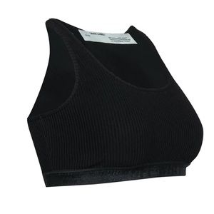 NWT Off-White Black Ribbed Bra Top